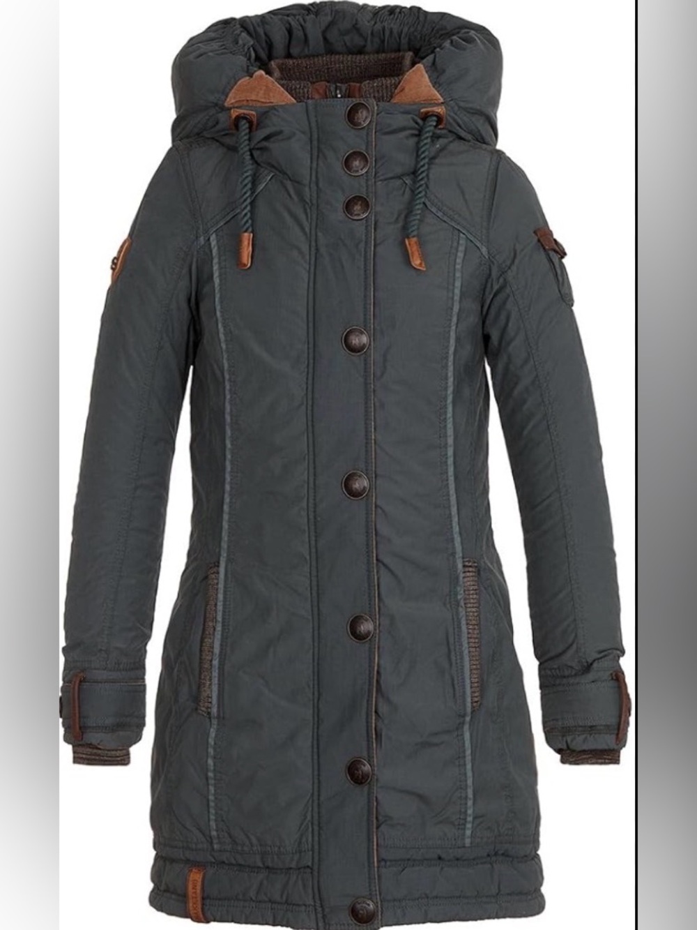 Naketano Will Rise Up II Parka Winter Coat Dark Green Medium RARE
